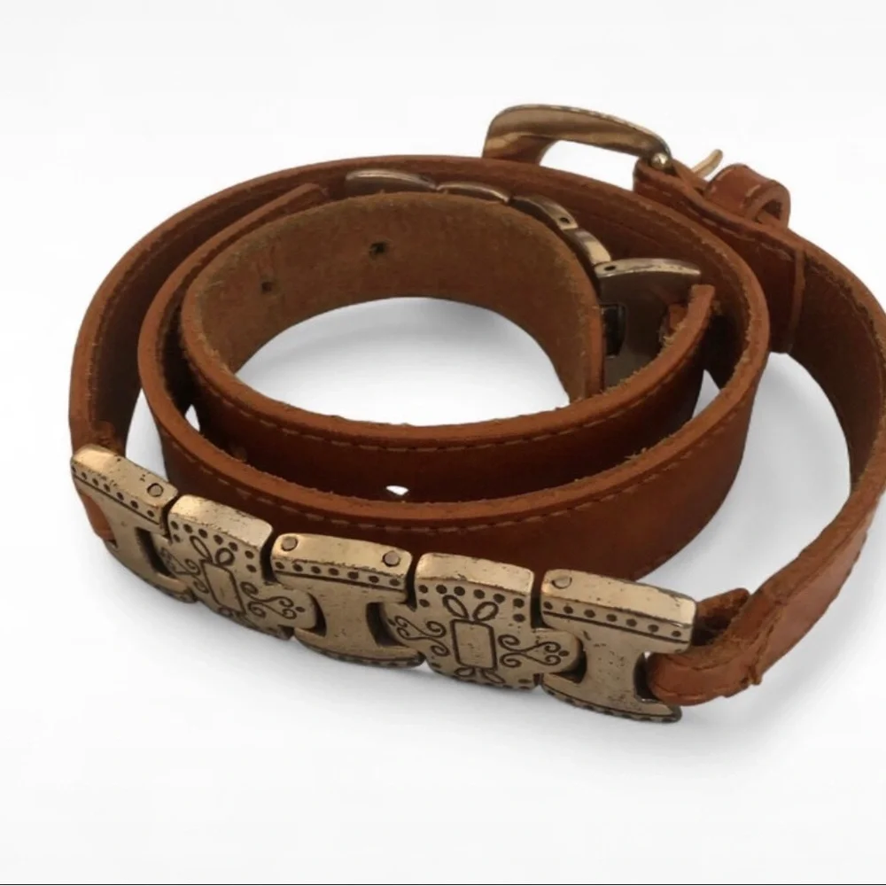Fossil brown leather belt